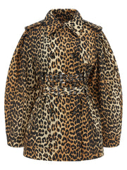 Ganni Brown Recycled Polyamide Coat