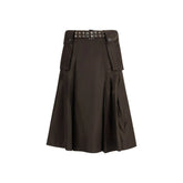 Ganni Brown Recycled Polyamide Long Skirt - Skirts