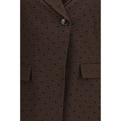Ganni Brown Recycled Polyester Blazer - IT40 | M