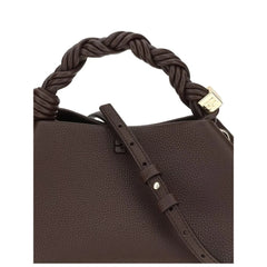 Ganni Braune Handtasche aus recyceltem Polyester