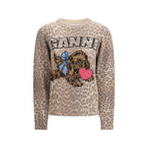 Ganni Brown Wool Sweatshirt
