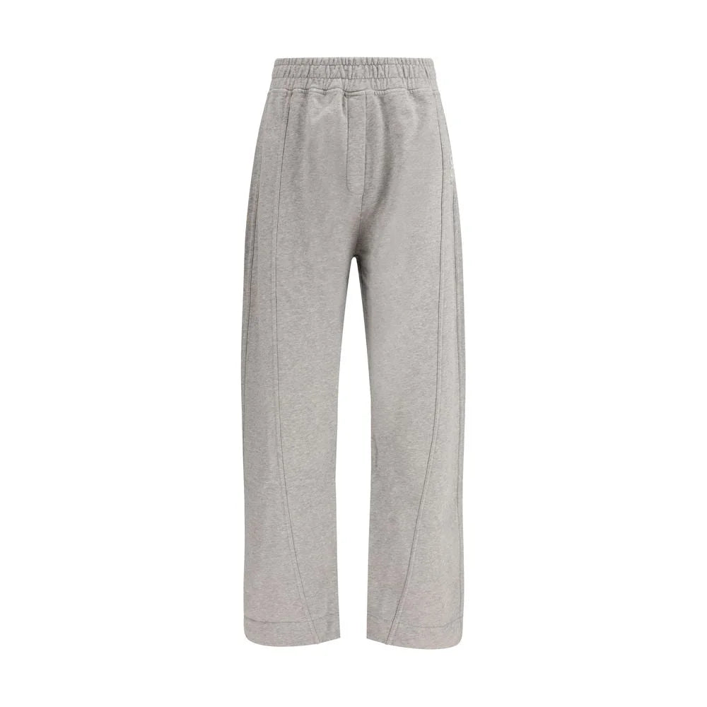 Ganni Gray Cotton Casual Pants - Trousers