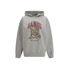 Ganni Gray Cotton Sweatshirt