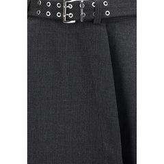 Ganni Grauer, recycelter Polyester, langer Rock - IT42 | L