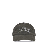 Ganni Green Cotton Cap (Baseball Hat) - UNI