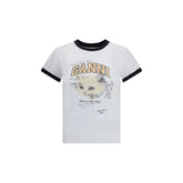 Ganni Kitten print T-Shirt - T-Shirts