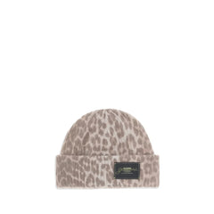 Ganni Leopard beanie Hat - UNI - Beanies