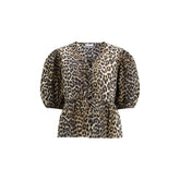 Ganni Leopard cotton Shirt - IT38 | S - Shirts