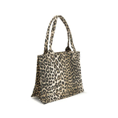 Ganni Leopard Print Tote Bag