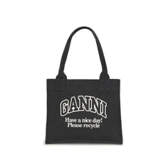 Ganni Logo canvas Tote Bag - Tote Bags