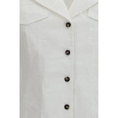 Ganni White Cotton Shirt - IT36 | XS