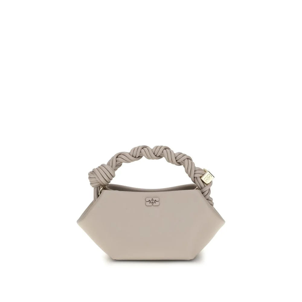 Ganni White Recycled Leather Shoulder Bag