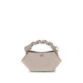Ganni White Recycled Leather Shoulder Bag