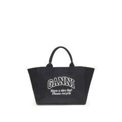 Ganni XXL Canvas Tote Bag - Shopper Bags