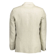 Gant Beige Linen Men Jacket - Sport Jackets