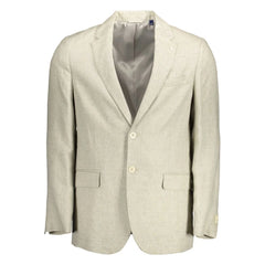 Gant Beige Linen Men Jacket - Sport Jackets