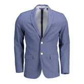 Gant Blue Cotton Men Jacket - Sport Jackets