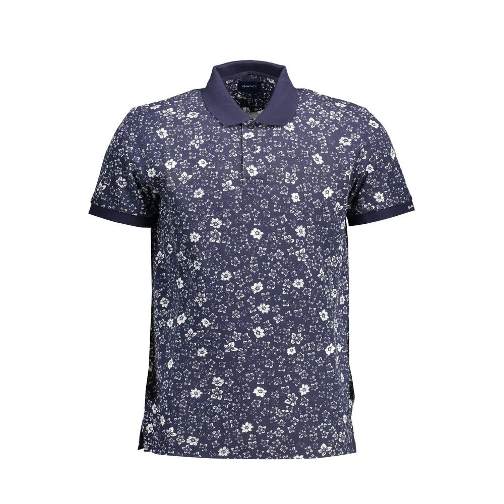 Gant Blue Cotton Men Polo Shirt - Polos