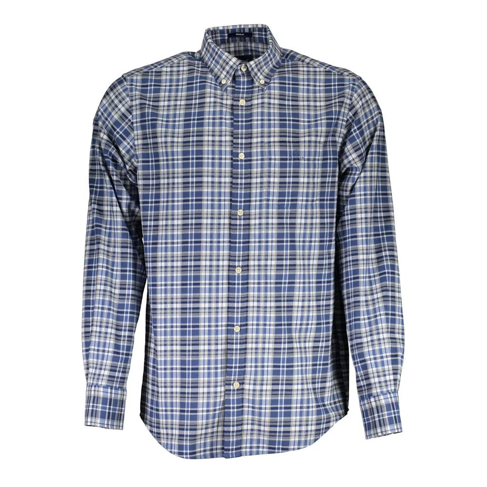 Gant Blue Cotton Men Shirt - S - Shirts