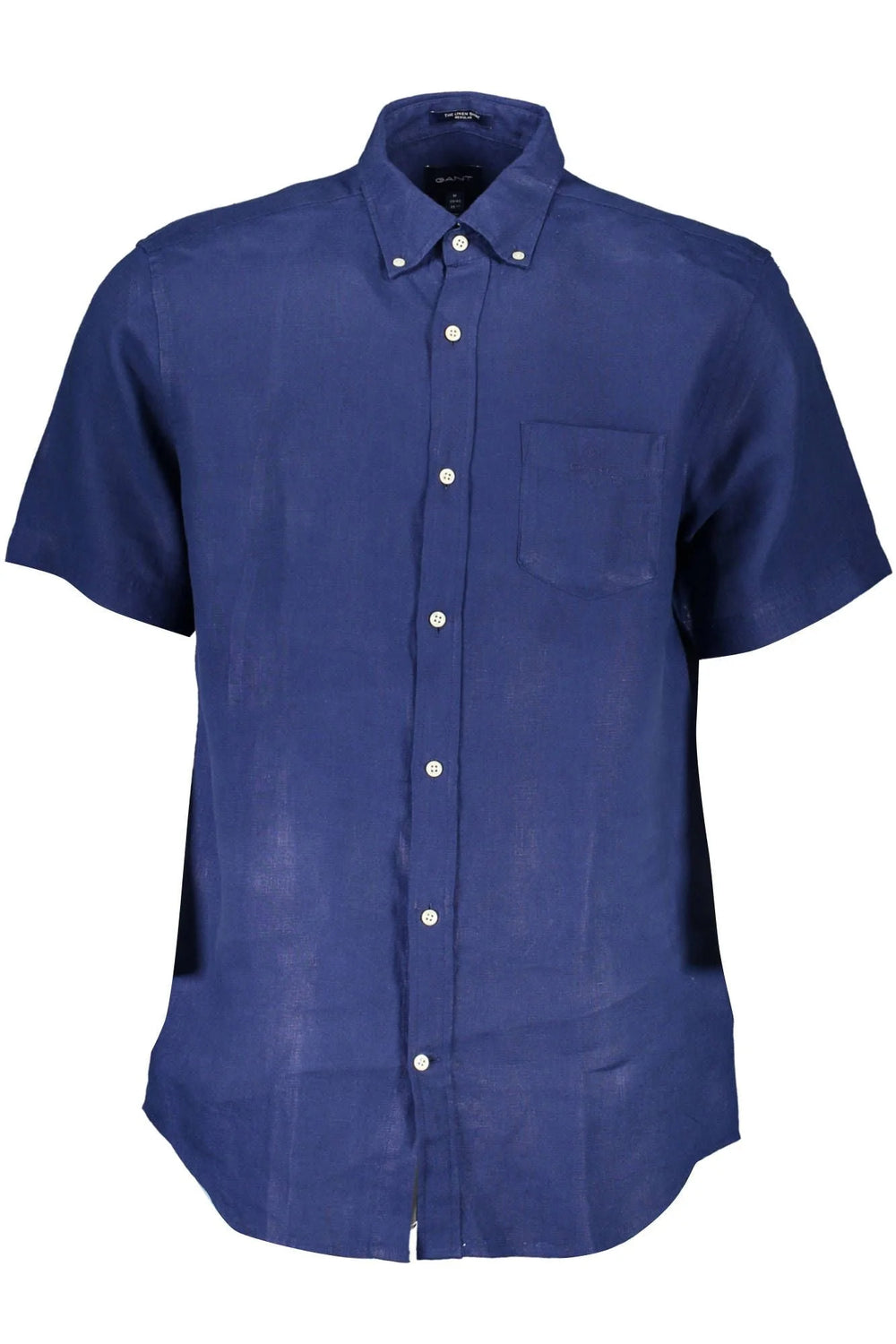 Gant Elegant Blue Linen Button-Down Shirt - M - Shirts