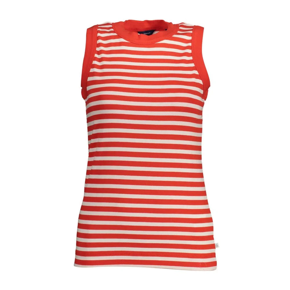 Gant Red Cotton Tank Top - XS