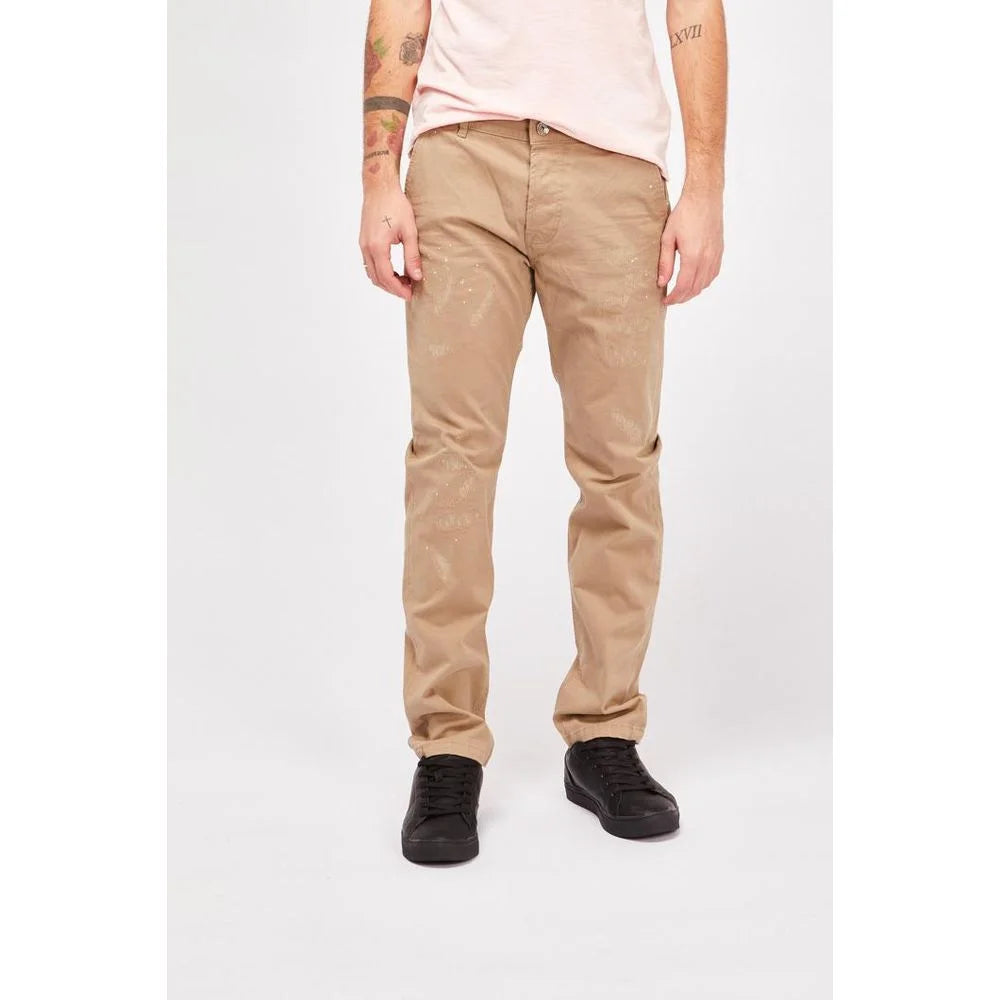 Gas Beige Cotton Casual Pants - IT38 | XS