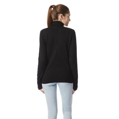 Gas Black Cotton Turtleneck - XS
