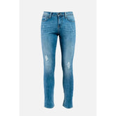 Gas Blue Cotton Skinny Jeans