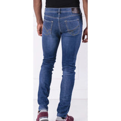 Gas Blue Cotton Slim Fit Jeans - IT38 | XS