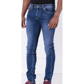 Gas Blue Cotton Slim Fit Jeans - IT38 | XS