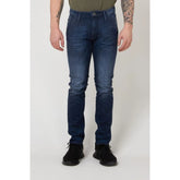 Gas Blue Cotton Slim Fit Jeans - W29