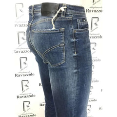 Gas Blue Cotton Slim Fit Jeans - W30