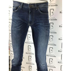 Gas Blue Cotton Slim Fit Jeans - W30