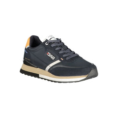 Gas Blue Polyurethane Men Sneaker - EU44/US11