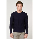 Gas Navy Blue Marabou Sweatshirt - S