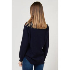 Gas Navy Blue Marabou Sweatshirt - S