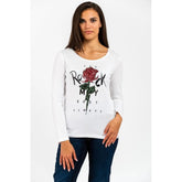 Gas White Cotton Long Sleeve T-Shirt - XXS