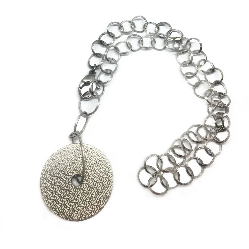 GC Silver Stainless Steel Necklace - One Size