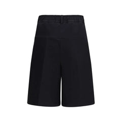 GCDS Black Cotton Bermuda Shorts