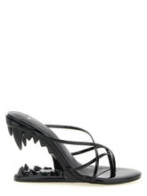GCDS Black Polyethylene Stiletto Heel Sandals