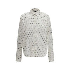 GCDS White Cotton Pattern Shirt - One Size