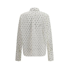 GCDS White Cotton Pattern Shirt - One Size