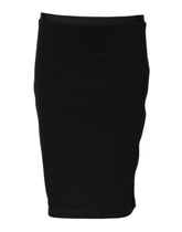 GF Ferre Black Polyester Pencil Cut Knee Length Skirt - IT42|M - Skirts