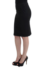 GF Ferre Black Straight Pencil Skirt - Skirts