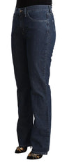 GF Ferre Blue Cotton Mid Waist Flared Denim Jeans - W31 - Jeans