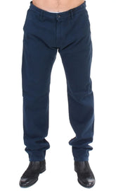 GF Ferre Blue Stretch Straight Fit Pants Chinos - IT48 | M - Chinos