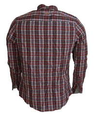 GF Ferre Multicolor Checkered Cotton Long Sleeves Casual Shirt - XXS - Shirts