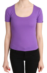 GF Ferre Purple 100% Polyester Short Sleeve Top Blouse - IT40|S - Blouses