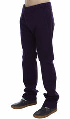GF Ferre Purple Cotton Stretch Purple Fit Pants - IT48 | M - Chinos