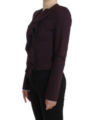 GF Ferre Purple Ruched Jacket Coat Blazer Short - IT40 - Coats & Jackets